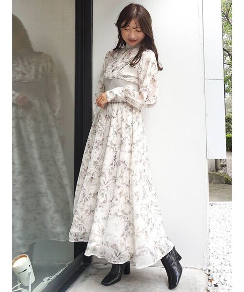 MERCURYDUO（マーキュリーデュオ）の「水彩フラワーウエストリブ