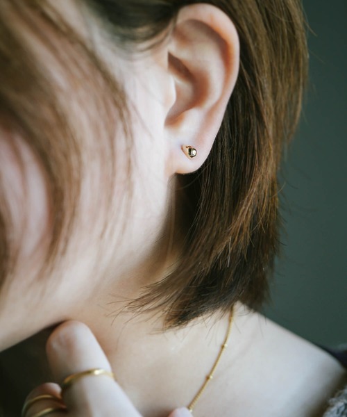 ピアス 18k【mollica-grand -モリカ・グラン-】K18 18金 ポスト長め