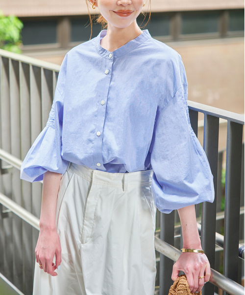 WEB限定/追加》ピンタックバルーンスリーブブラウス（シャツ/ブラウス