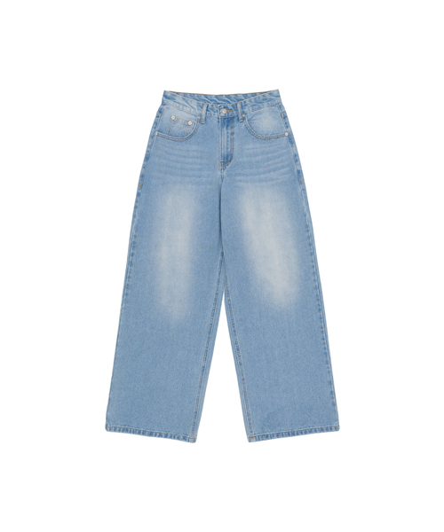 セール】OVERFIT STITCH DENIM PANTS LIGHT BLUE（デニムパンツ