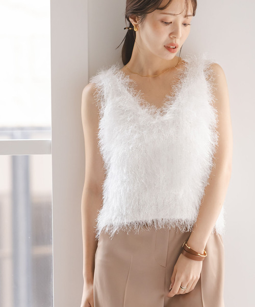 Noble（ノーブル）の「フェザーニットビスチェ（ニット/セーター