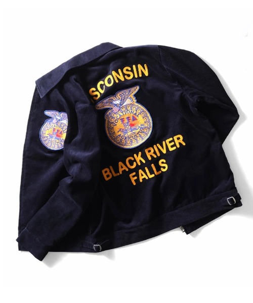 HOUSTON ヒューストン CORDUROY EMBROIDERY FFA JACKET チェーン