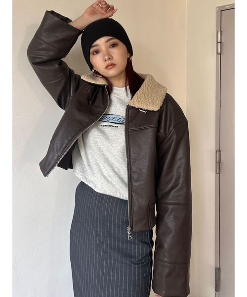 EMODA（エモダ）の「ショートボアブルゾン（ブルゾン）」 - WEAR