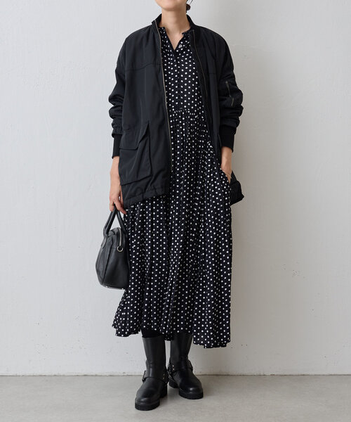 BEARDSLEY（ビアズリー）の「《3サイズ展開》ドットギャザーワンピース