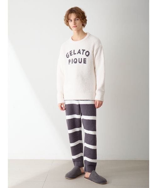 HOMME】パウダーロゴジャガードプルオーバー＆ロングパンツセット