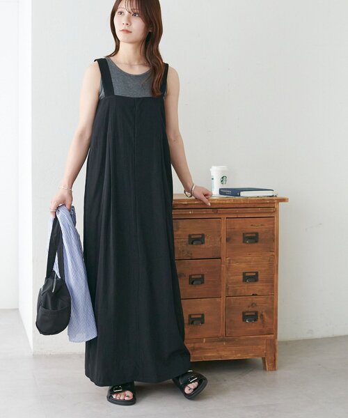 新色追加!/WEB限定】ハイウエストロングジャンスカ（ワンピース