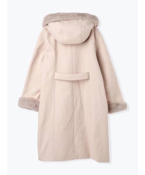大きいサイズ】ビット付きフェイクファーロングコート（ダッフルコート