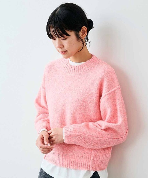 リブ イン コンフォート 切り替えデザインで着映えする 洗えるニット