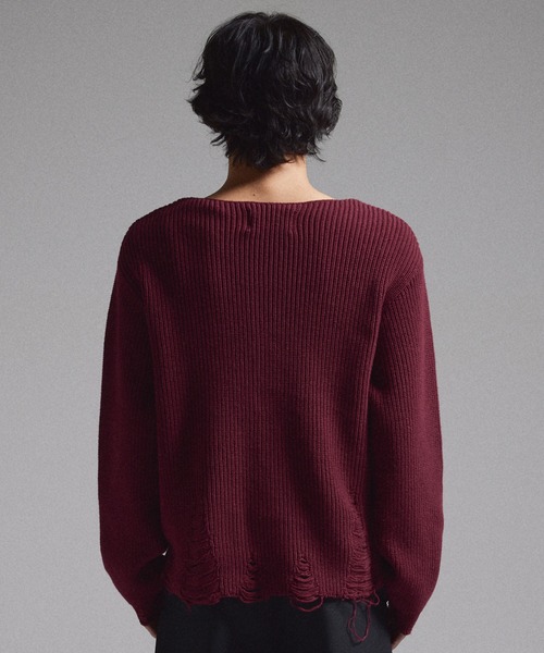 GRANCY】Pierced Damage Knit / ピアスダメージニット（ニット