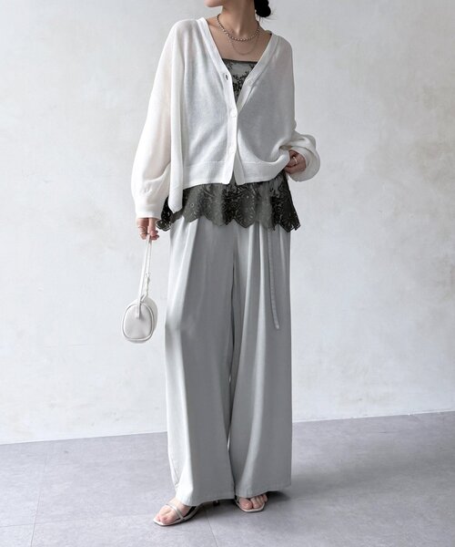 新色追加】スカラレースキャミ（シャツ/ブラウス）｜DouDou（ドゥドゥ