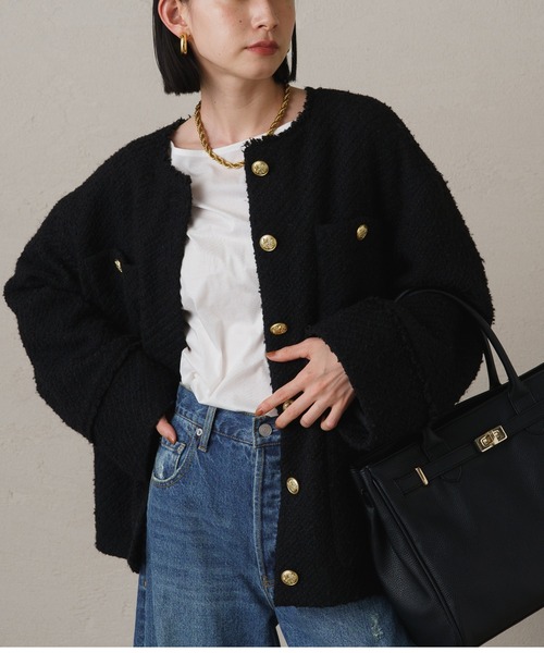LOUNGEDRESS（ラウンジドレス）の「ツイードジャケット（ノーカラー