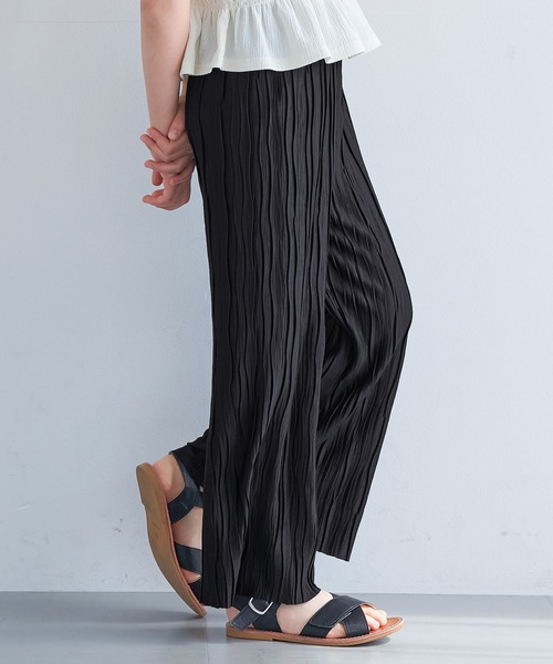 キッズ 親子お揃いウェーブプリーツパンツ（その他パンツ）｜coca