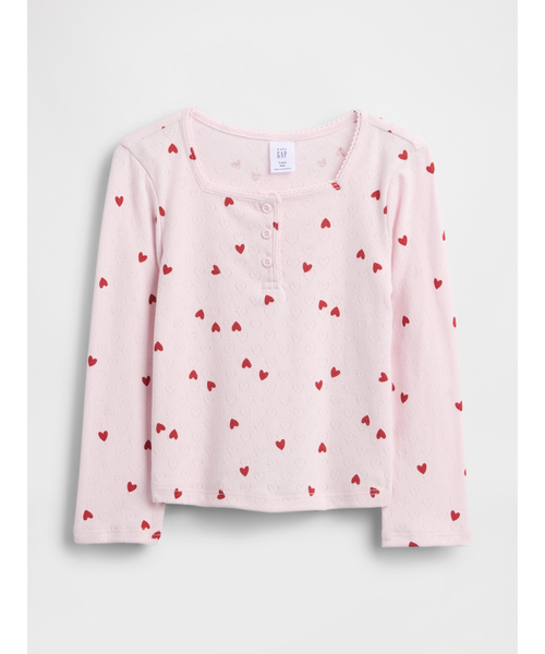 ポインテール ヘンリーネック トップス (幼児・ベビー)（Tシャツ