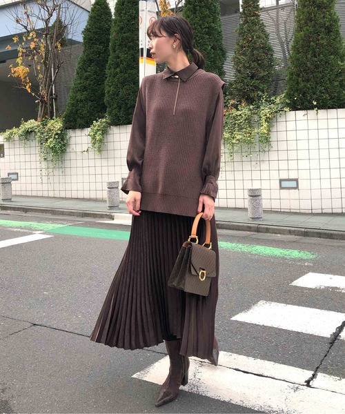 Ameri（アメリ）の「VEST WITH PLEATS DRESS（ワンピース）」 - WEAR