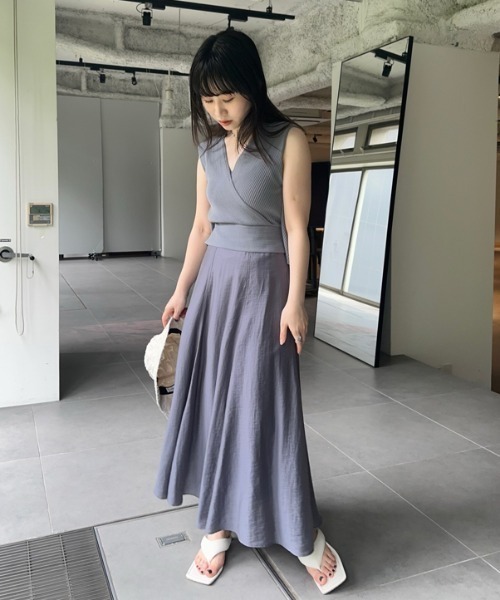 FRAY I.D（フレイアイディー）の「カシュクールリブニットコンビ