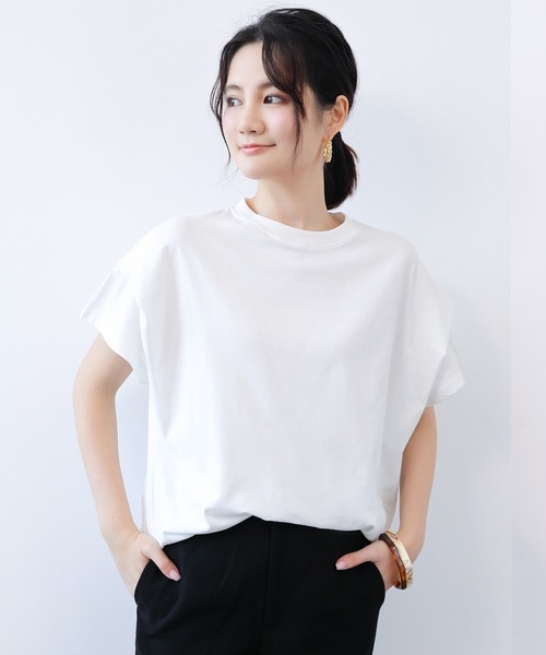 セール】トップス Tシャツ レディース ボーダー 袖あり 半袖 ゆったり