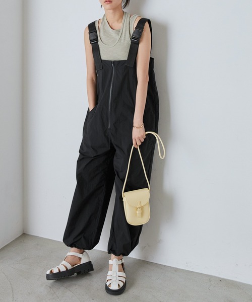 forksy.】ナイロンベルト付きサイドポケットオーバーオール