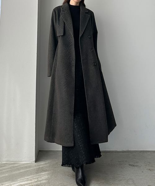 セール】ウエストシェイプフレアチェスターコート（チェスターコート