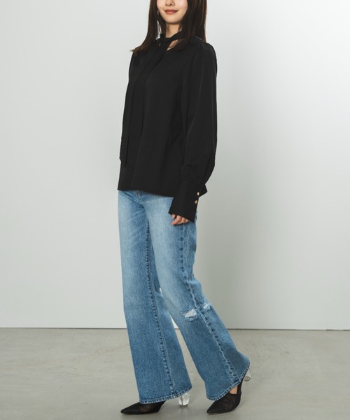 SENEE（セニー）の「high waist flare denim（ハイウエストフレア
