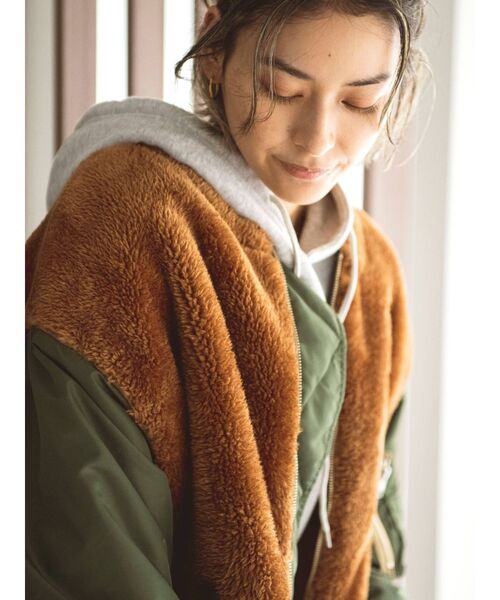 Ungrid（アングリッド）の「ボアコンビミリタリーブルゾン (ファー