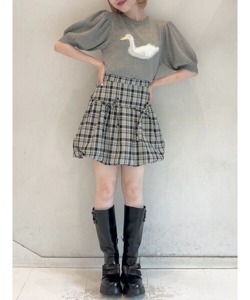 merry jenny（メリージェニー）の「checkバルーンミニスカート