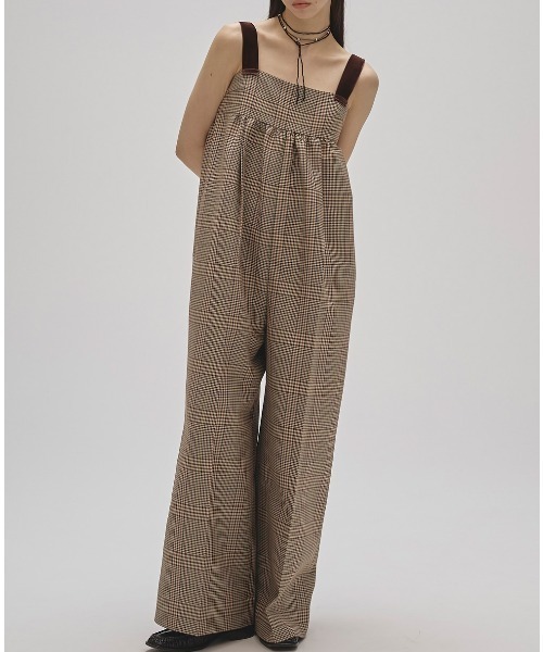 TODAYFUL（トゥデイフル）の「Check Wide Combinaison（つなぎ