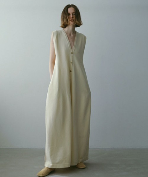 フロントボタンニットオールインワン（つなぎ/オールインワン）｜ETRE