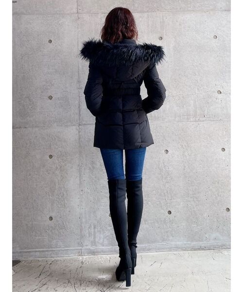 セール】SymmetryGYDAベルト付きロングダウンコート（ダウンジャケット