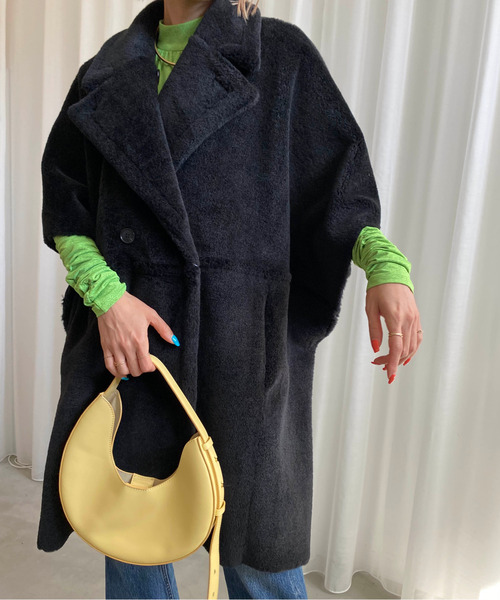 Ameri（アメリ）の「REVERSIBLE BOA PONCHO COAT（ポンチョ）」 - WEAR