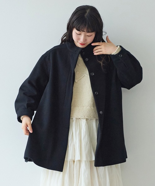bulle de savon（ビュルデサボン）の「super100 スタンドカラーコート