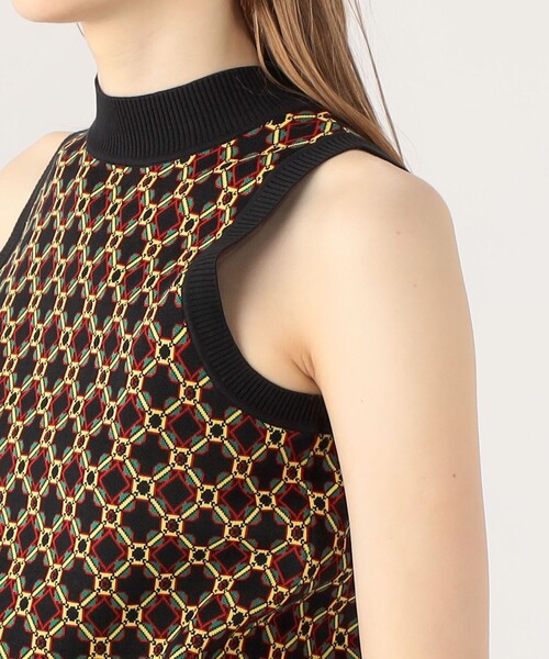 クロスタイルジャカード アメリカンスリーブプルオーバー（ニット