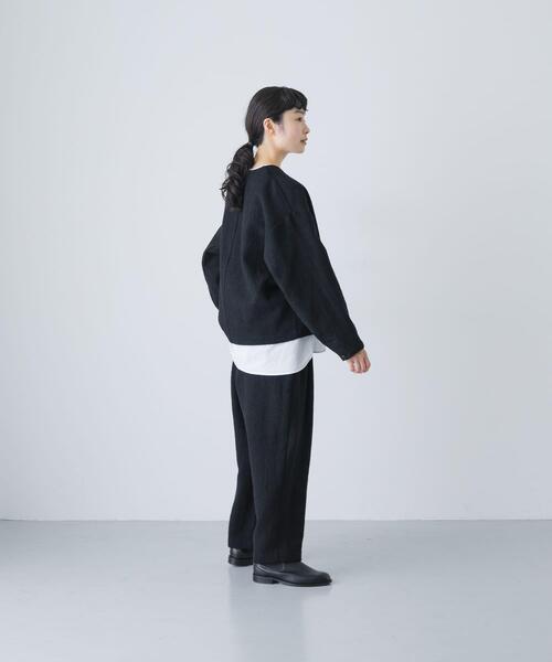 かぐれ（カグレ）の「ウールクルーネックジャケット（ノーカラー