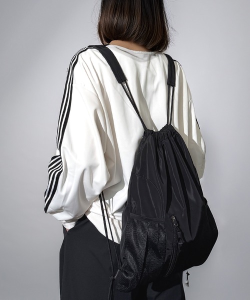 セール】ナップサック 軽量 撥水 ミディアムサイズ 巾着 バックパック