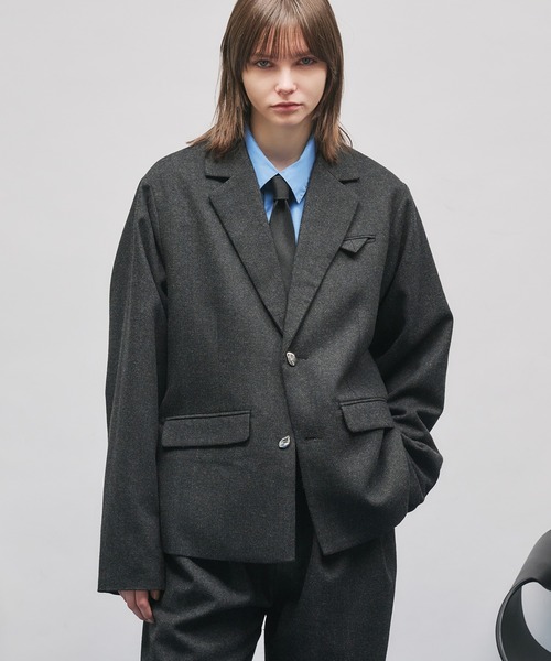 SINGLE-BREASTED DESIGN TAILORED JACKET/シングルブレストデザイン