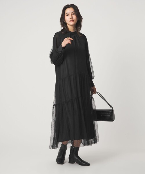 チュール ティアード ワンピース（ドレス）｜green label relaxing