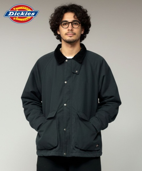 セール】Dickies 襟コーデュロイ切り替え 薄中綿 ワークジャケット