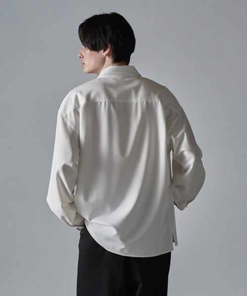 セール】【CLEL】Balloon Sleeve Loose Regular Collar Shirt