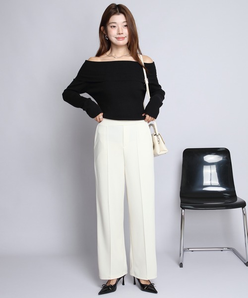 セール】【選べる丈・タイプ】ストレッチセンタープレスパンツ（その他