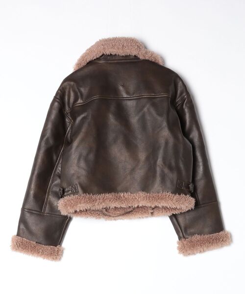 YOLENE Faux Shearling Biker ライダースジャケット アウター | GUESS