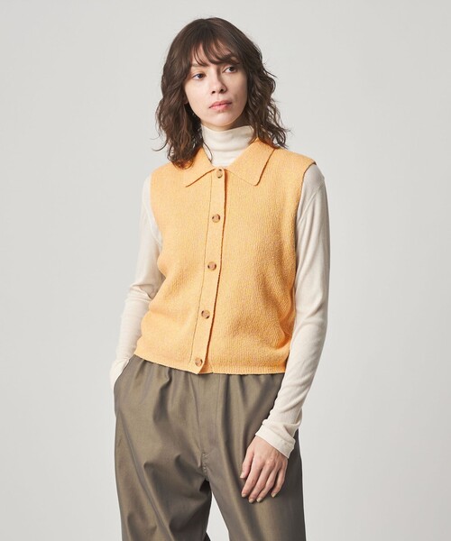 Steven Alan＞ブークレヤーン ポロカラー ニット ベスト（ニット