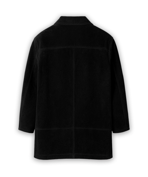 セール】[リアルレザー] 切り替えディテールスエードカコート