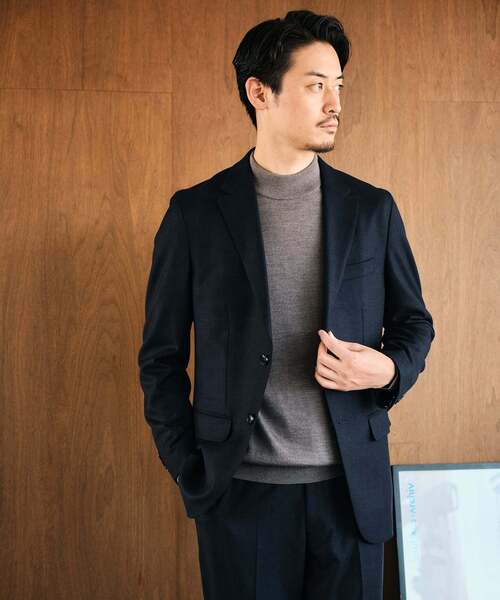 SUPER 120's ウールサキソニー 2ボタン ジャケット【セットアップ着用