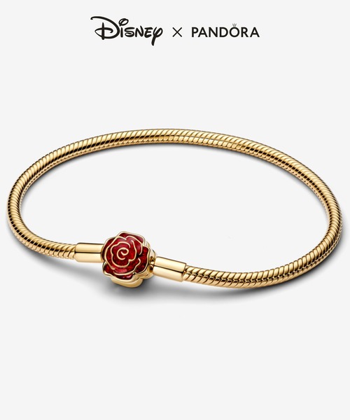 ディズニー 美女と野獣 ローズ スネークチェーン ブレスレット