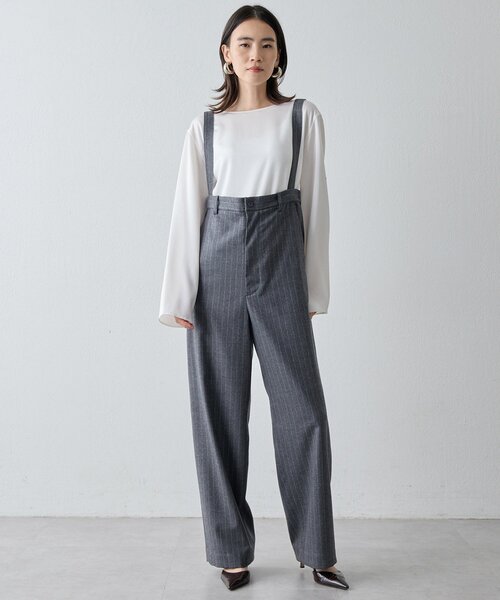 Drawing Numbers】サテンボートブラウス（シャツ/ブラウス）｜Drawing