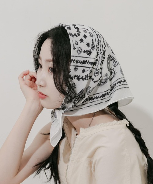 セール】ペイズリープリントスカーフ（バンダナ/スカーフ）｜SMELLY