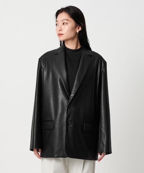 セール】＜MARW UNITED ARROWS＞レザーライク ジャケット（テーラード