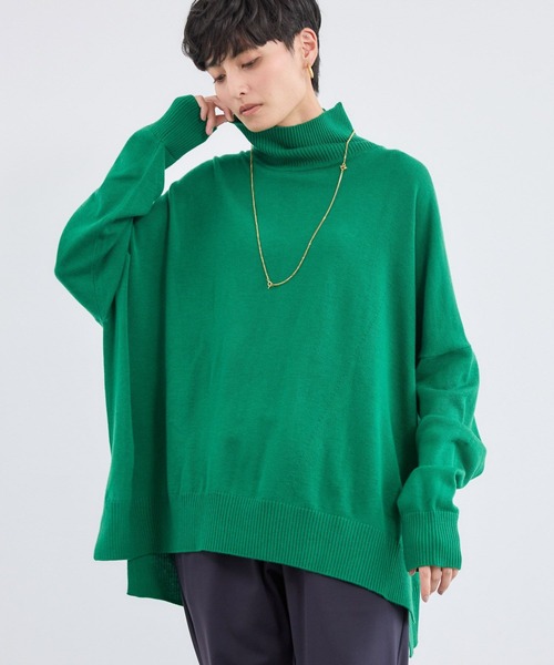 セール】BARNYARDSTORM / ハイネックワイドポンチョニット【WEB限定