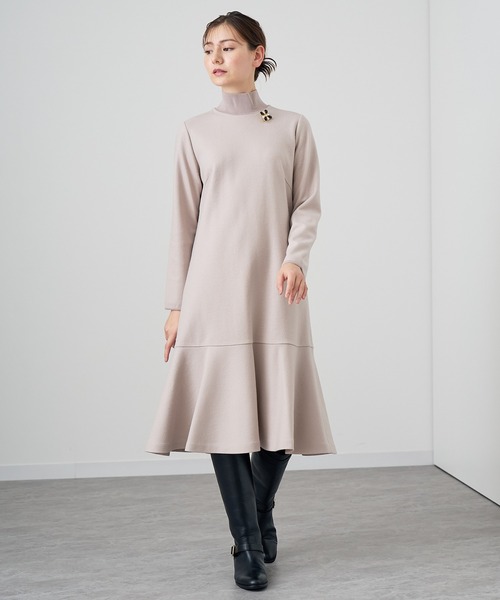 ANAYI（アナイ）の「ウールジャージーヘムフレア ワンピース