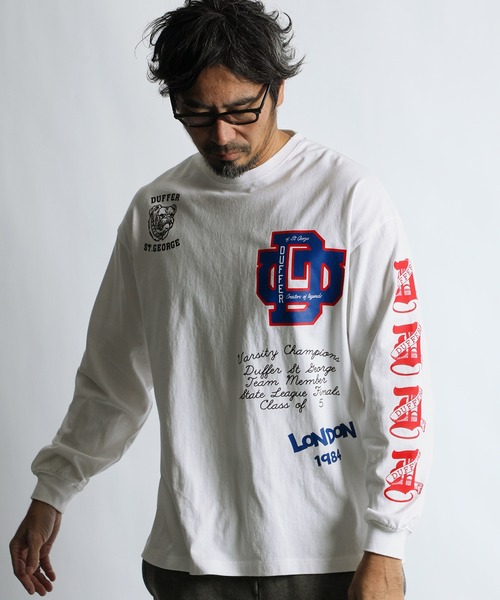 DUFFER ARCHIVE LOGO L/SL TEE：ダファー アーカイブ ロゴ ロング