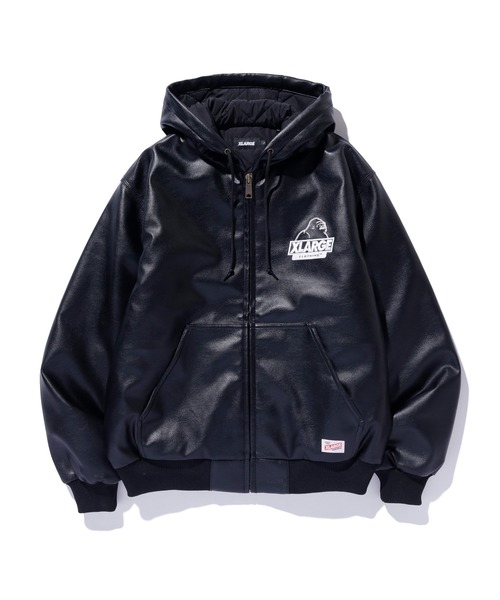 FAUX LEATHER HOODED WORK JACKET（その他アウター）｜XLARGE